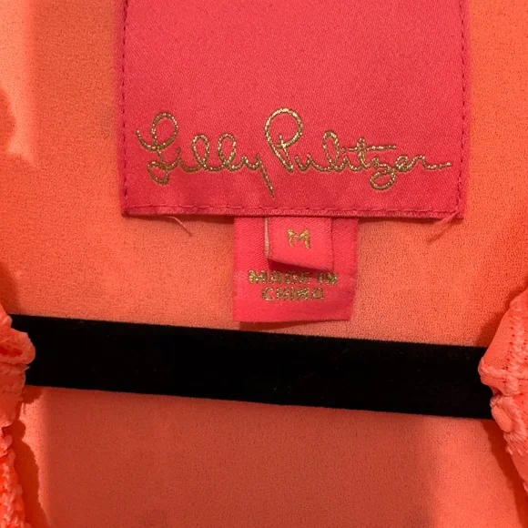 Lilly Pulitzer Novella Eyelet Swing Dress Pink/Coral Size Medium - Picture 5 of 7